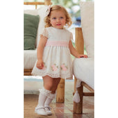 Miranda Baby Girl Ivory Lace Puffball Dress